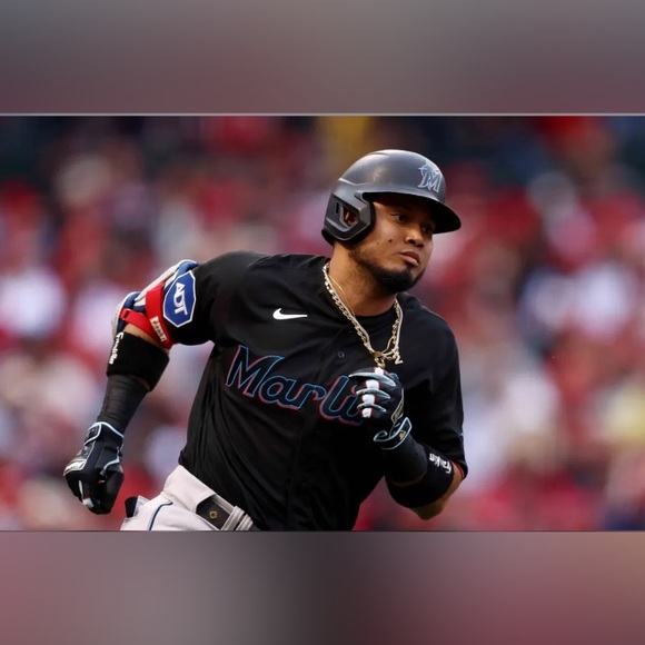 Nike Authentic Miami Marlins Luis Arraez MLB Baseball Black Jersey Men’s Sz: XXL - Picture 2 of 7